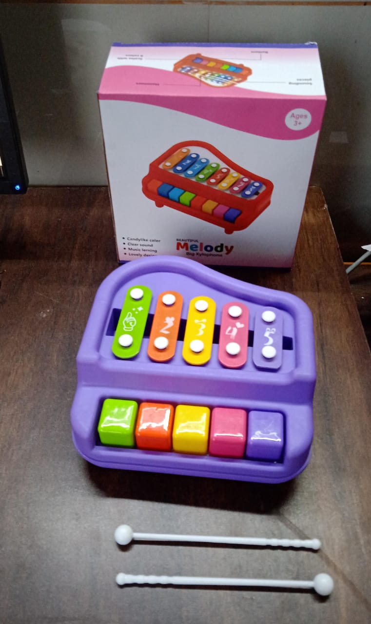17799 2 in 1 Baby Piano Xylophone Toy for Toddlers, 5 Multicolored Key Keyboard Xylophone Piano, Preschool Educational Musical Learning Instruments Toy for Baby Kids Girls Boys 3+ Years (1 Pc) 17799 2 in 1 Baby Piano Xylophone Toy for Toddlers, 5 Multicolored Key Keyboard Xylophone Piano, Preschool Educational Musical Learning Instruments Toy for Baby Kids Girls Boys 3+ Years (1 Pc)